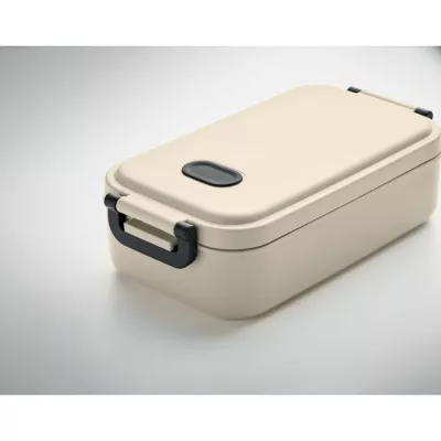 Lunchbox z PP z zaworem i klamrami 800 ml INDUS - Bezowy (MO6855-13)