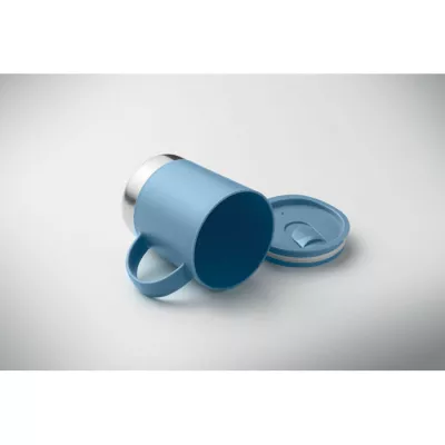 Kubek z PP z przesuwaną pokrywką 300 ml BEAKER - Petrol (MO2772-20)