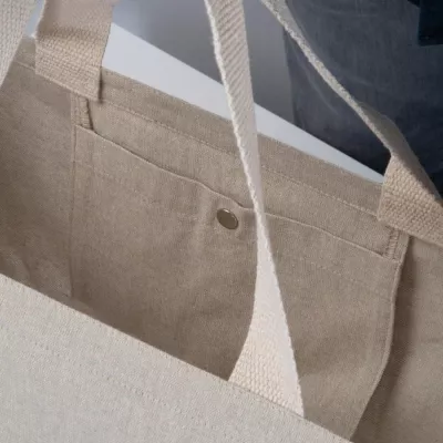 Torba bawełniana z recyklingu 200 g/m2 PILAR - beżowy (521613)
