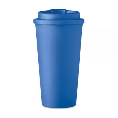 Kubek dwuścienny z PP 450 ml TUESDAY - Niebieski (MO6244-04)