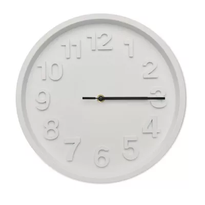 Zegar ścienny z cichym mechanizmem 30 cm MURO - Bialy (MO2851-06)