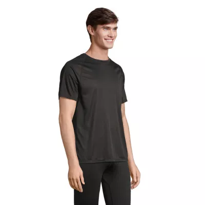 Koszulka sportowa unisex z recyklingu Sol's VORTEX - Czarny (S04787-BK)
