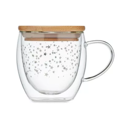 Kubek szklany dwuścienny 220 ml SION - Przezroczysty (CX1523-22)