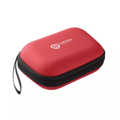 Apteczka pierwszej pomocy w twardym etui z PU CARETWO - Czerwony (MO2818-05)