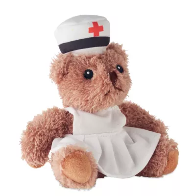 Miś pluszowy w stroju pielęgniarki NURSE - Bialy (MO2839-06)