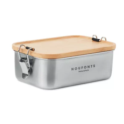 Pudełko na lunch stalowe 750 ml SONABOX - Drewna (MO6301-40)