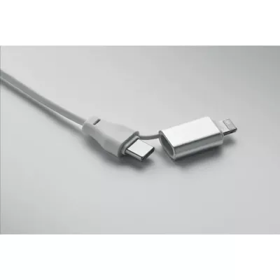 Kabel do ładowania 4 w 1 z ładowarką zegarka BULE - Bialy (MO2451-06)