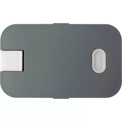 Pudełko śniadaniowe 850 ml, stojak na telefon - biały (V7980-02)