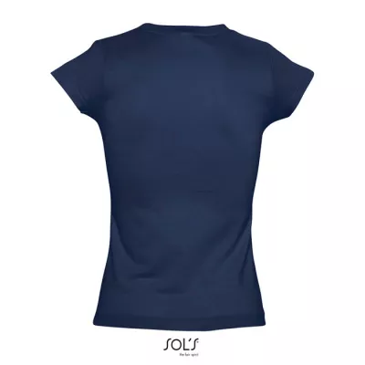 Koszulka damska z dekoltem w serek 150 g/m² Sol's MOON - French Navy (S11388-FN)