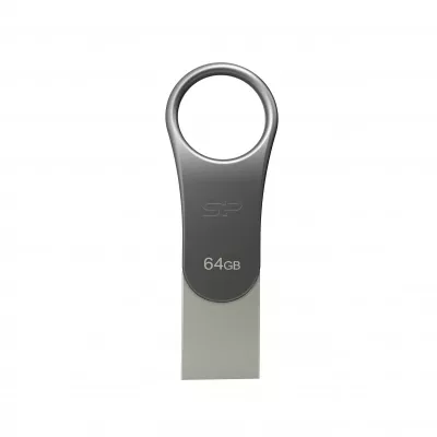 Pendrive z wejściem USB typu C Mobile C80, 64GB 3.2 Silicon Power - szary (EG 815007 64GB)