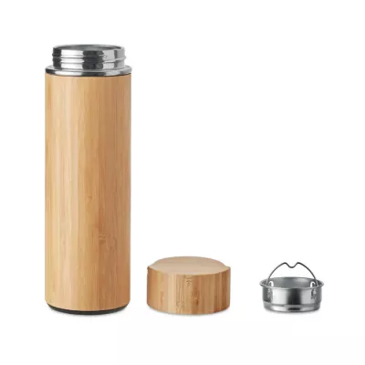 Termos dwuścienny z zaparzaczem 400 ml TAMPERE - Drewna (MO6272-40)