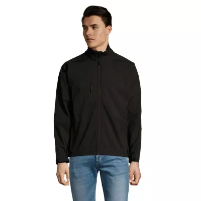 Softshell męski 3-warstwowy 340 g/m² Sol's RELAX - Czarny (S46600-BK)