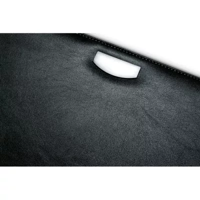 Teczka A4 z PU z notesem i metalową płytką BUSWE BIG - Czarny (IT3750-03)