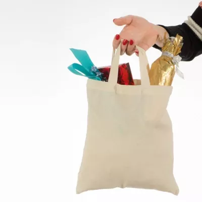 Torba bawełniana z krótkimi uszami 140 g/m2 ANTIBES - biały (346406)