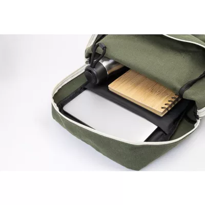 Rekan Back plecak z recyklingowanego płótna - zielony (AP800613-07)