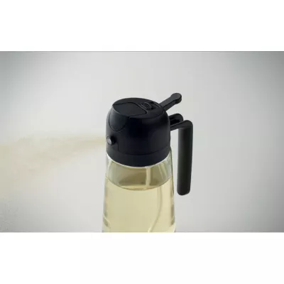 Dozownik i spryskiwacz do oliwy szklany 450 ml DIP - Czarny (MO2849-03)