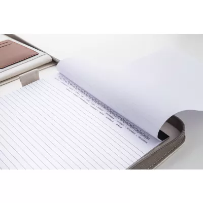 Carbasa Zip teczka na dokumenty z płótna pochodzącego z recyklingu - naturalny-a (AP808296-00)