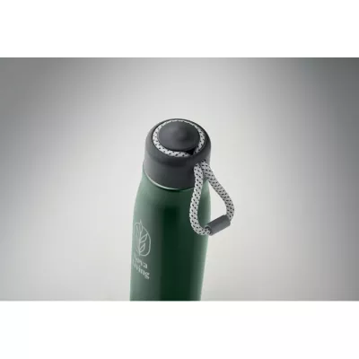 Butelka termiczna z uchwytem sznurkowym 500 ml CORDLE - Ciemnozielony (MO2413-60)
