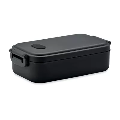 Lunchbox z PP z zaworem i klamrami 800 ml INDUS - Czarny (MO6855-03)