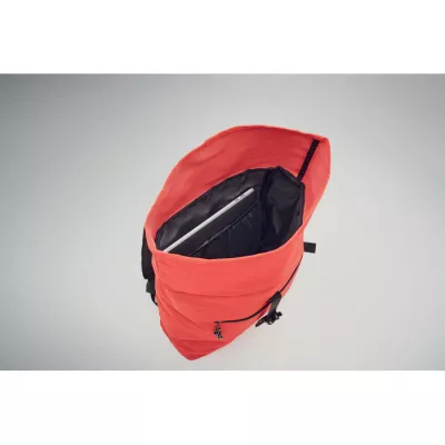 Plecak rolltop na laptop 15" z poliestru 600D IREA - Czerwony (MO2170-05)