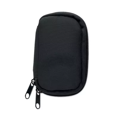 Etui na klucze z RPET zapinane na zamek ROVER - Czarny (MO2822-03)