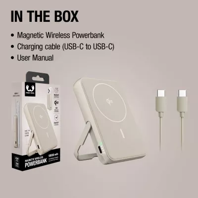 Fresh 'n Rebel Powerbank bezprzewodowy 10000 mAh kompatybilny z MagSafe - beżowy (LT49745-N0055)