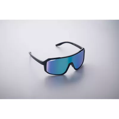 Okulary sportowe z lustrzanymi soczewkami UV400 FLASH - Niebieski (MO2816-04)