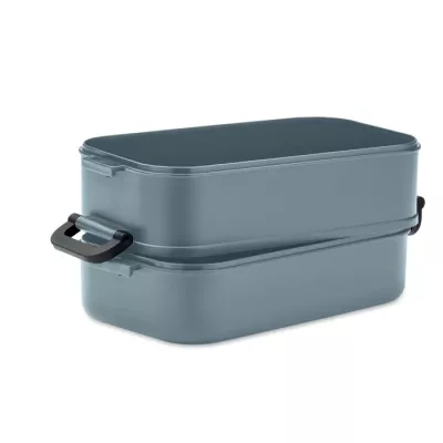 Lunchbox dwupoziomowy 2x800 ml z klamrami IDOLUNCH - Petrol (MO2119-20)