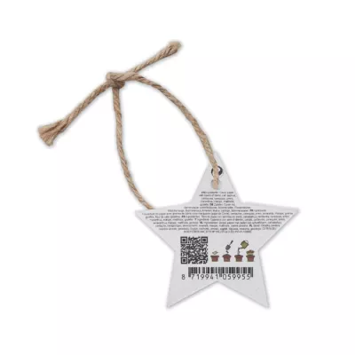 Gwiazdka papierowa z nasionami kwiatów STARSEED - Bialy (CX1516-06)