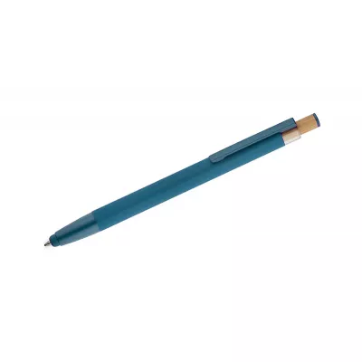 Długopis z recyklingowanego aluminium z  wykończeniem soft touch ALPEN - niebieski (19827-03)