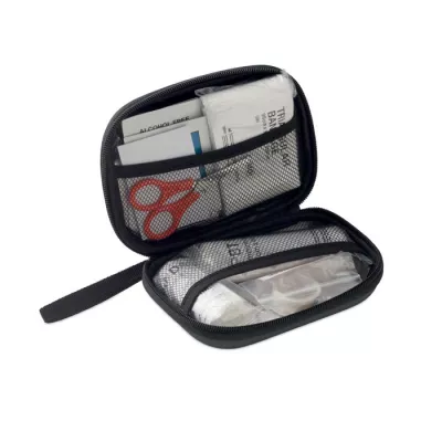 Apteczka pierwszej pomocy w twardym etui z PU CARETWO - Czarny (MO2818-03)