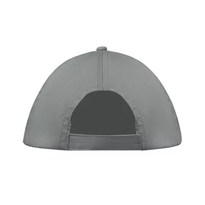 Czapka z daszkiem 5-panelowa z bawełny 160 g/m² BUZZ - Szary (MO1447-07)