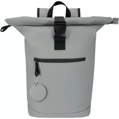 Resi Plus brelok z okrągłą zawieszką z recyklingowanego materiału z certyfikatem GRS  - Szary (13014082)