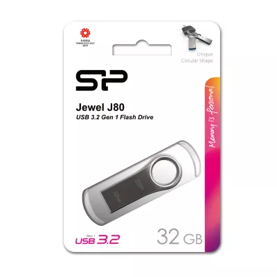 Pendrive Jewel J80, 16GB 3.0 Silicon Power - szary (EG800007 32GB)