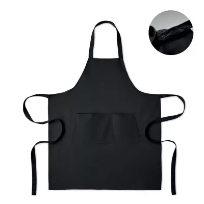 Fartuch z bawełny organicznej 240 g/m² GAMMA - Czarny (MO2249-03)