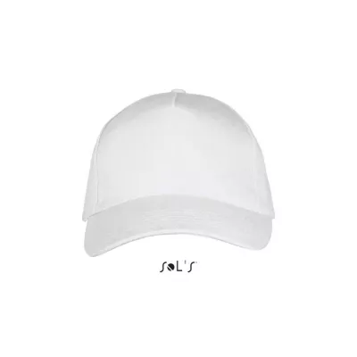 Czapka z daszkiem 5-panelowa 260 g/m² Sol's LONG BEACH - Bialy (S00594-WH)