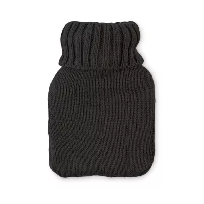 Termofor 400 ml w dzianinowym pokrowcu TOASTY - Czarny (MO2720-03)