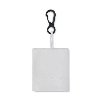 Ściereczka czyszcząca z RPET w woreczku CLEAR - Bialy (MO2813-06)