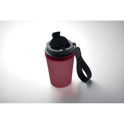 Kubek z PP z paskiem 300 ml ISFORDEN TUMBLER - Burgund (MO2670-02)