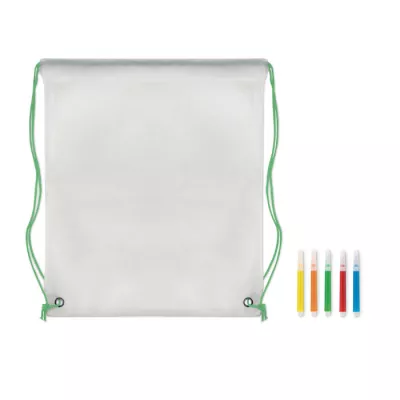 Worek do kolorowania z mazakami 80 g/m² CARRYDRAW - Limonka (MO9887-48)