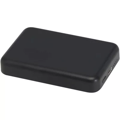 Acrab magnetyczny bezprzewodowy powerbank o pojemności 5000 mAh i mocy 15 W z technologią PD 20 W — wykonany z tworzyw sztycznych pochodzących z recyklingu. - Czarny (12444190)