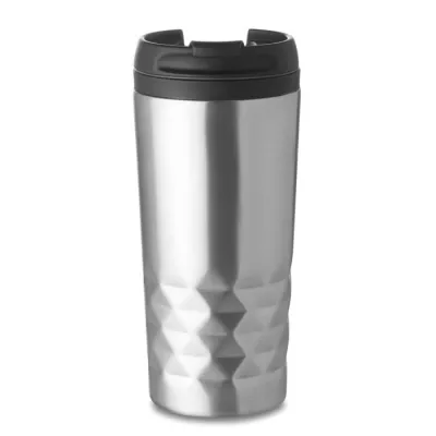 Kubek termiczny stalowy dwuścienny 280 ml TAMPAS - Srebrny Mat (MO9120-16)