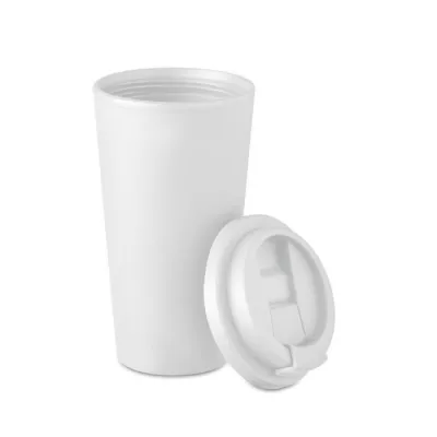 Kubek dwuścienny z PP 450 ml TUESDAY - Bialy (MO6244-06)