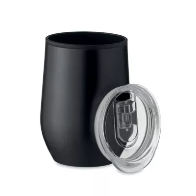 Kubek termiczny stalowy z pokrywką 350 ml CHIN CHAN - Czarny (MO6700-03)