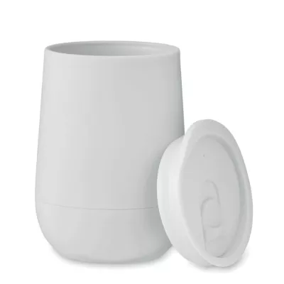 Kubek dwuścienny z PP 300 ml GO - Bialy (MO2444-06)