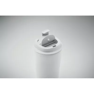 Kubek dwuścienny z PLA 350 ml BEIBAKU - Bialy (MO2310-06)