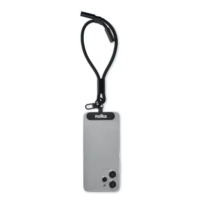 Smycz krótka do telefonu z kablem 60W VRIST - Czarny (MO2681-03)