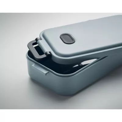 Lunchbox z PP z zaworem i klamrami 800 ml INDUS - Szary (MO6855-07)
