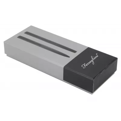 Zestaw piśmienny długopis i pióro kulkowe Ferraghini GLADYS - czarny (F24103)