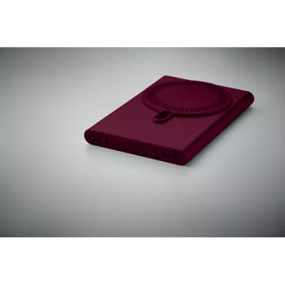 Powerbank magnetyczny 5000 mAh 15W z aluminium PAWTT - Burgund (MO2442-02)